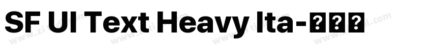 SF UI Text Heavy Ita字体转换
